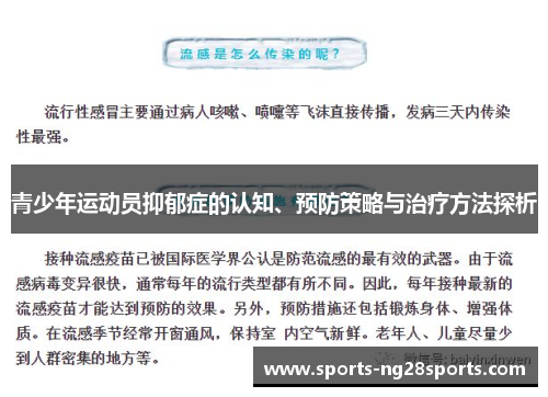 青少年运动员抑郁症的认知、预防策略与治疗方法探析